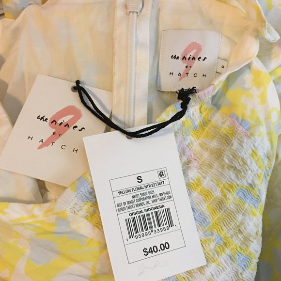 The Nines by HATCH™ Tank Maternity Dress Yellow Floral  🌼  NEW!!! - Picture 7 of 9